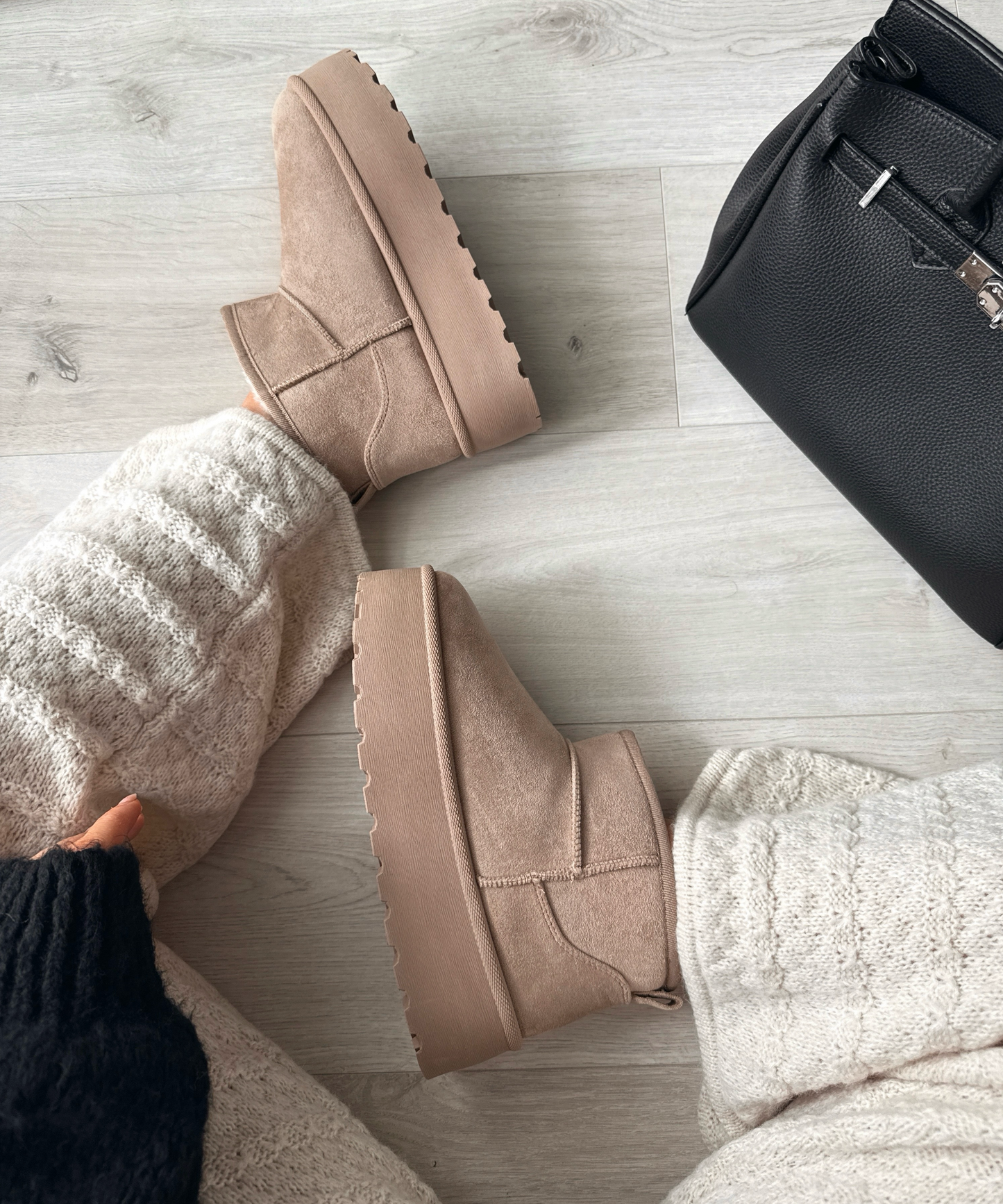 Botas Plataforma Forradas Camel