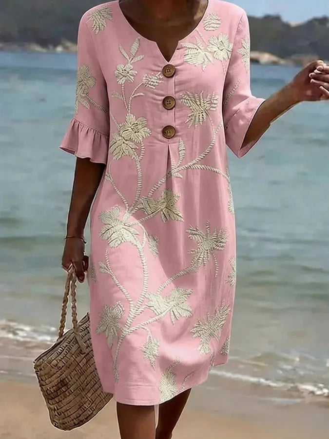 Flor | Vestido Floral en Rosa