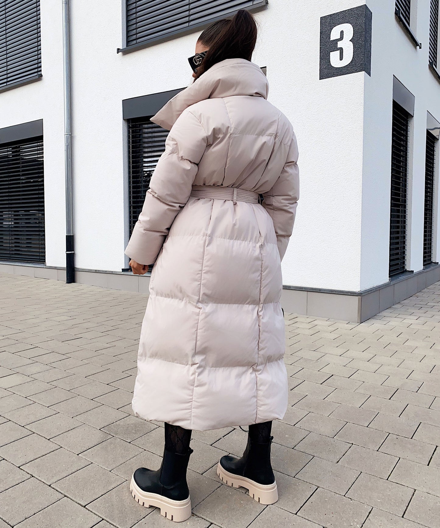 Parka Oversize Acolchada en Beige