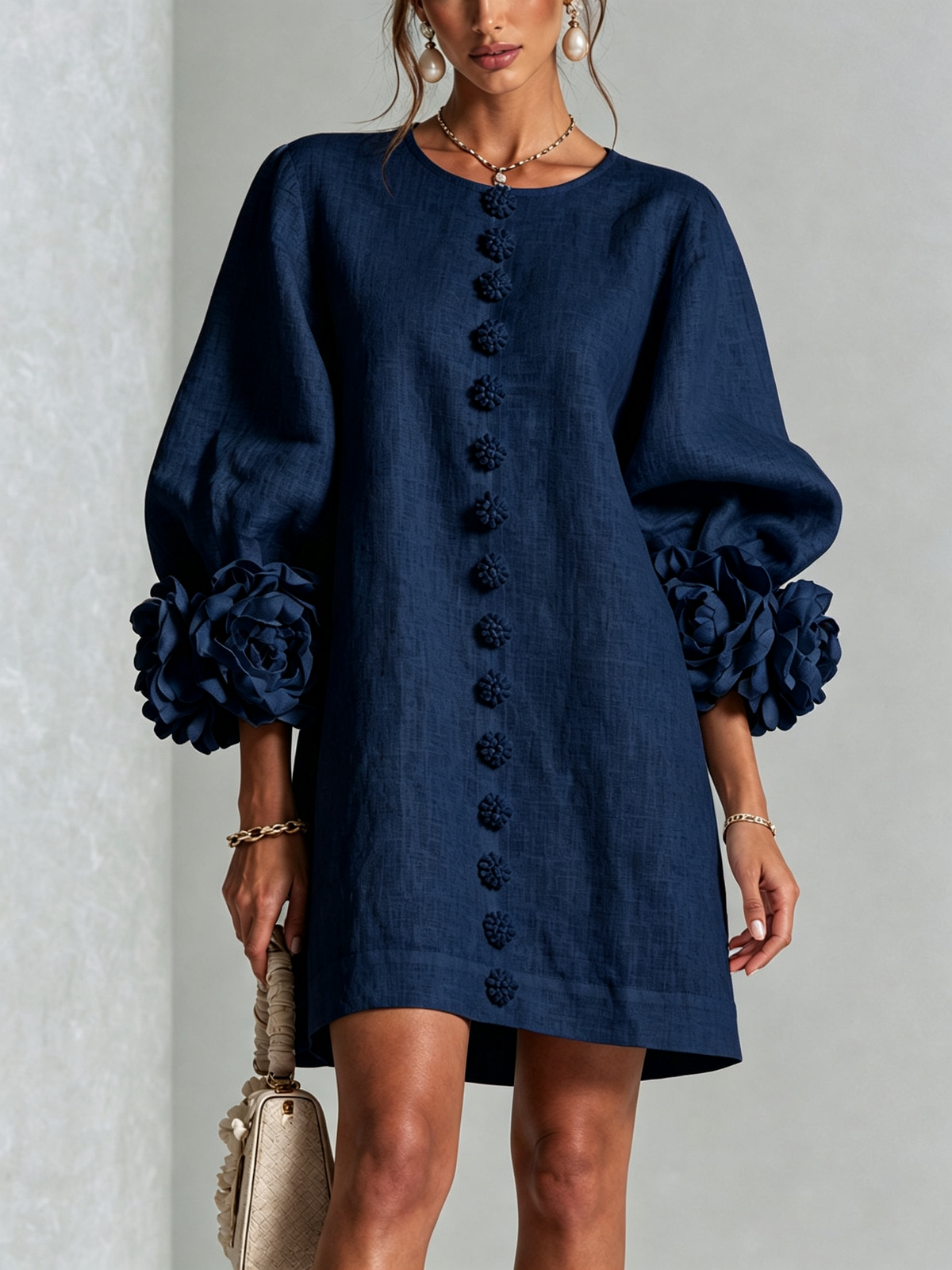 Amelia | Minivestido Elegante con Mangas Abullonadas