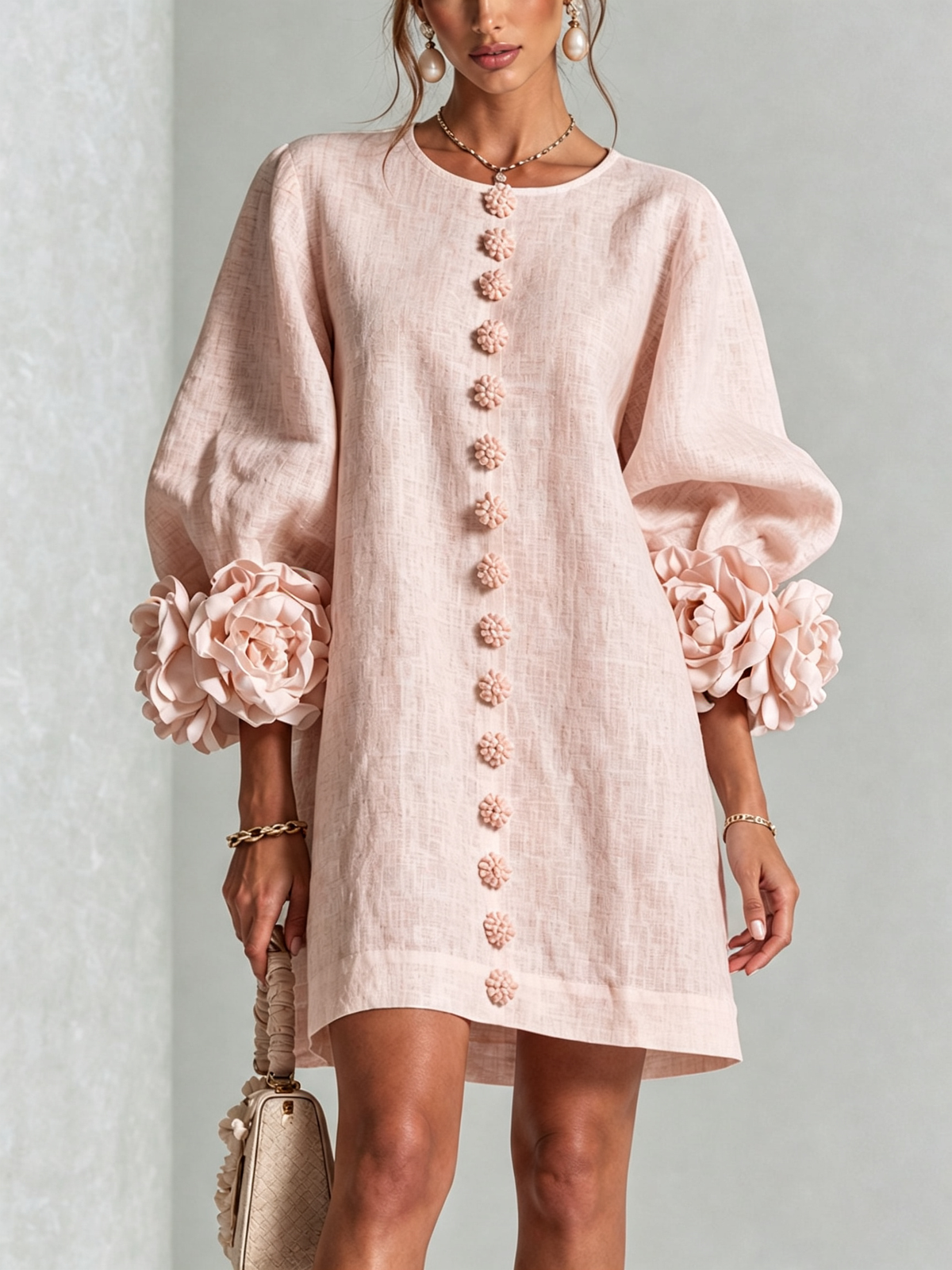 Amelia | Minivestido Elegante con Mangas Abullonadas