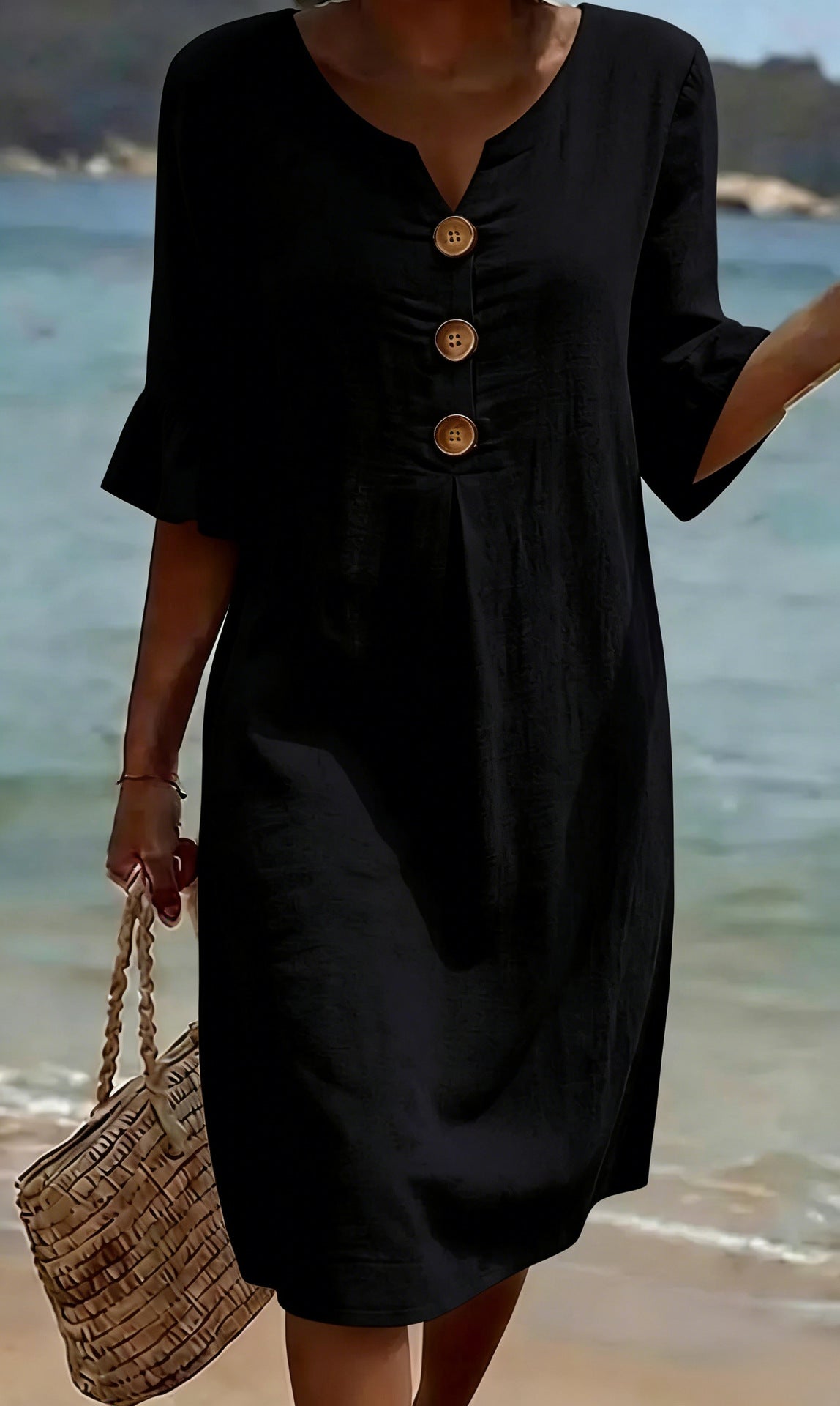 Oriana | Vestido Floral en Negro