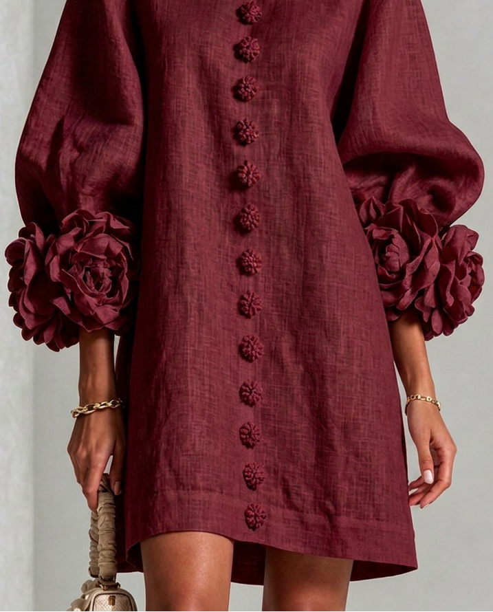 Vestido Amelia - Burgundy - pose 3